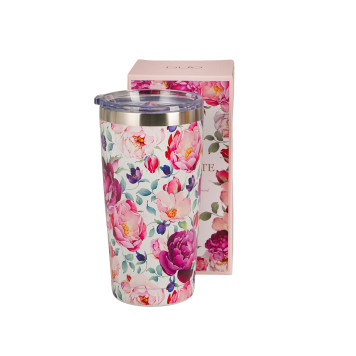 Lonček Termo Kovinski Spring Roses White 600ml